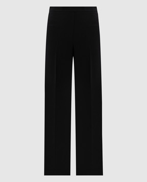 Twinset Чорні штани кльош з логотипом 252TP2591