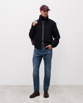 Brunello Cucinelli Синяя куртка из шерсти MY4966379