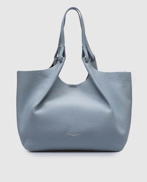 Gianni Chiarini Блакитна шкіряна сумка Dua з логотипом BS9720RNGDBL
