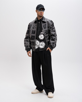 Off-White Чорна сорочка Dices OMGE040W24FAB007