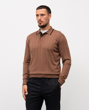 Stefano Ricci Коричневое поло из шерсти K303024P03F25346