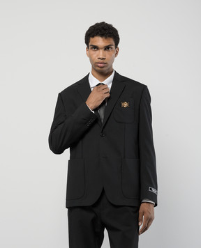 Versace Чорний піджак з вовни з логотипом Medusa '95 10106021A07454