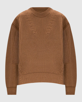 Jil Sander Коричневый свитер из шерсти J02GP0192J14511