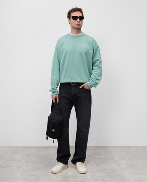 Versace Зелений світшот з нашивкою емблеми 10213431A15105