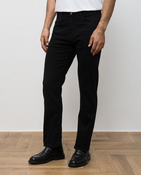Canali Черные джинсы с логотип патч PD0084191719