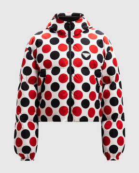 Prada Білий пуховик в горох з логотипом 29M69810UW
