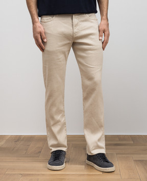 Loro Piana Бежеві штани з льоном FAP3992