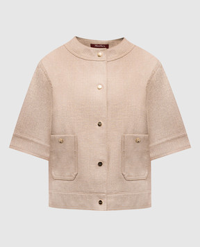 Max Mara Бежевая куртка AGILE с люрексом AGILE