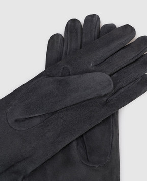 Sermoneta Gloves Сірі замшеві рукавички на хутрі 2PSUEDE