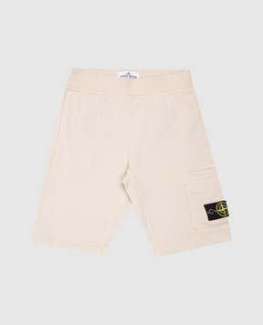 Stone Island Детские бежевые шорты с патчем K1S166200006S004068