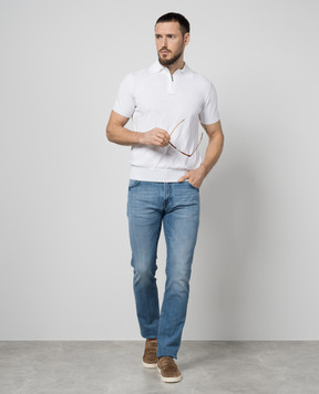 Kiton Голубые джинсы с эффектом потертости UPNJSK0615D