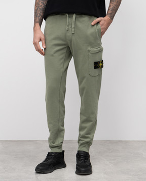Stone Island Зеленые джогеры с логотип патч K1S156200011S0051