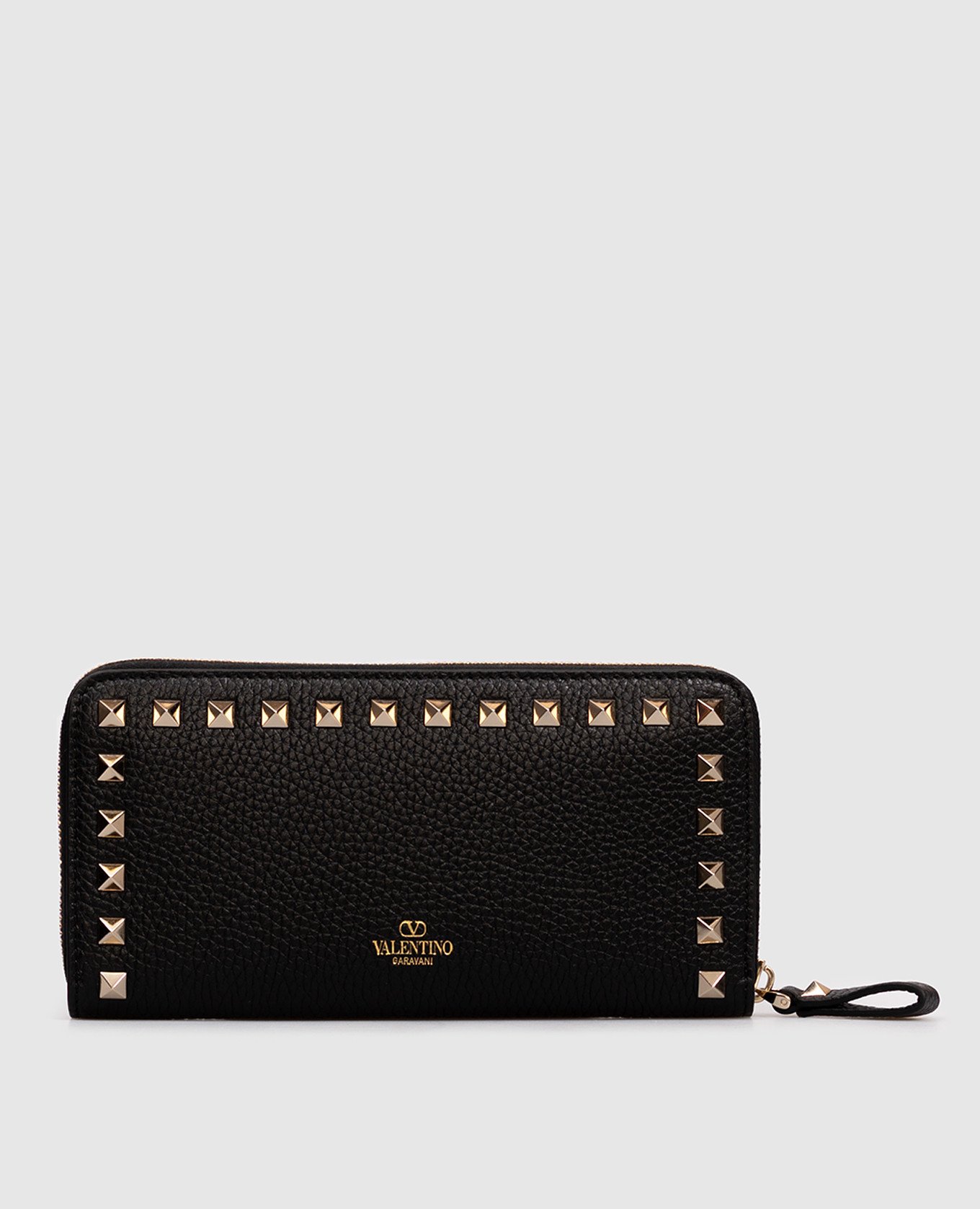 

Черный кожаный кошелек Rockstud, Кошельки