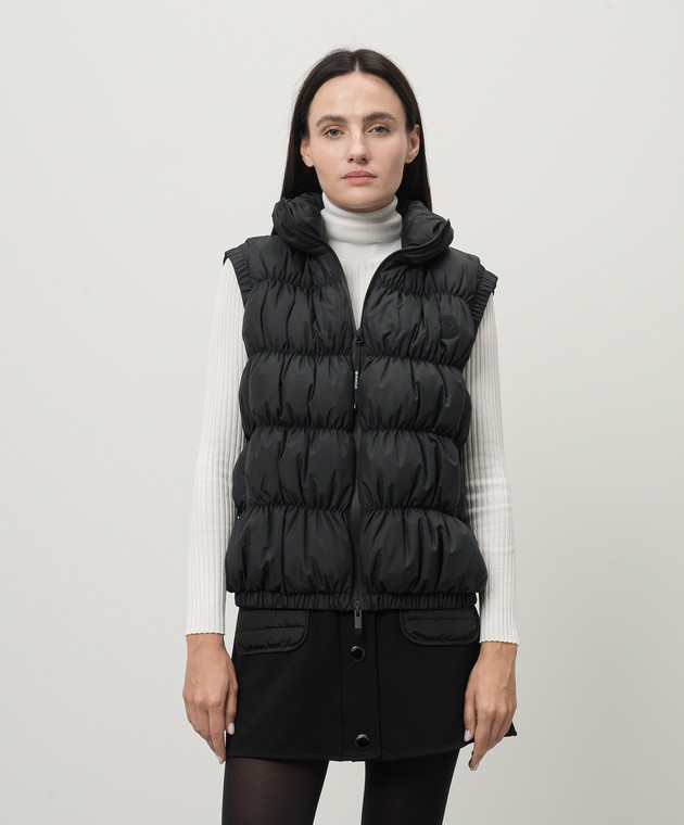 Moncler Черный стеганый пуховой жилет Apriate J20931A000265973I изображение 3