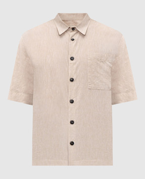 Cashmere&Whiskey Бежевая рубашка с льном 0335900264