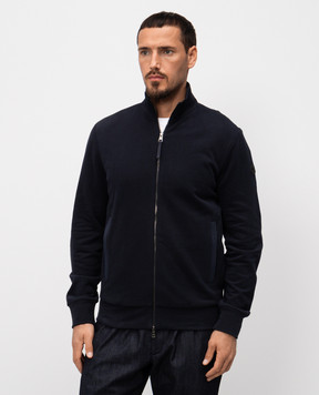 Moncler Синяя спортивная куртка с кашемиром K10918G0002889AMX