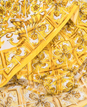 Dolce&Gabbana Дитяча біла сукня з трусиками з принтом Майоліка L23DI5FI5JW