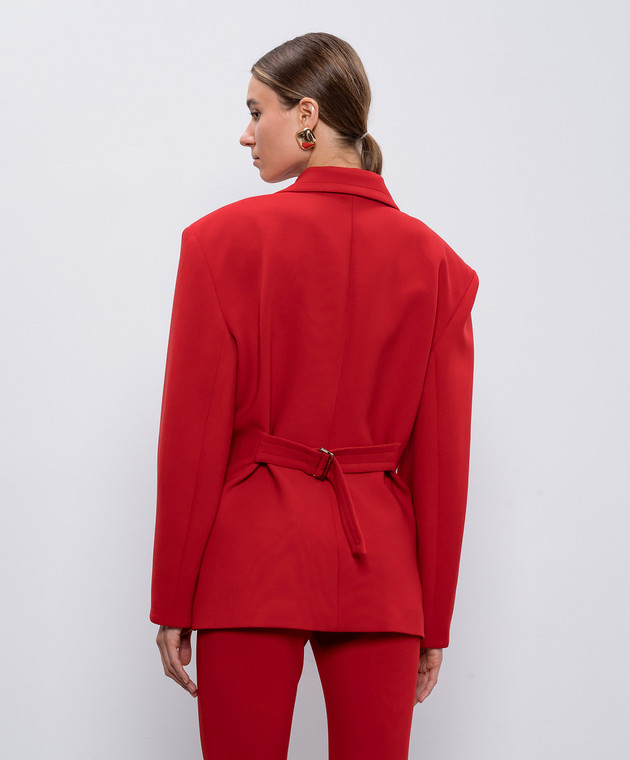 Magda Butrym Красный двубортный жакет из шерсти BLAZER03143924 изображение 4