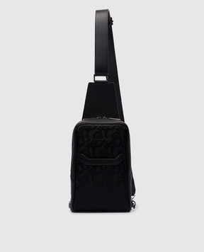 Stefano Ricci Черная комбинированная сумка-слинг с логотипом ND219G9UNRVHDK
