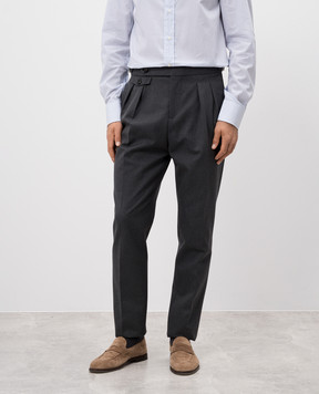 Brunello Cucinelli Сірі штани з вовною ME262M5030