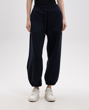 Alexander McQueen Сині джогери з емблемою логотипа 815549QLAEB