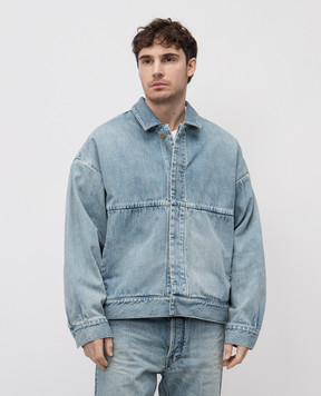 Fear of God Голубая джинсовая куртка с патчем логотипа FGE230318DNMm