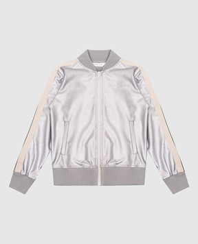 Palm Angels Дитяча сіра спортивна куртка з логотипом PGBD002F24FAB003412