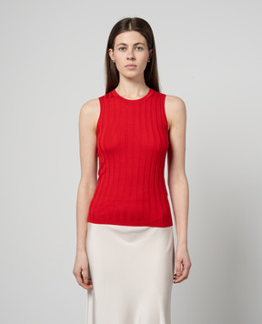 Allude Красный топ из шерсти 24264024