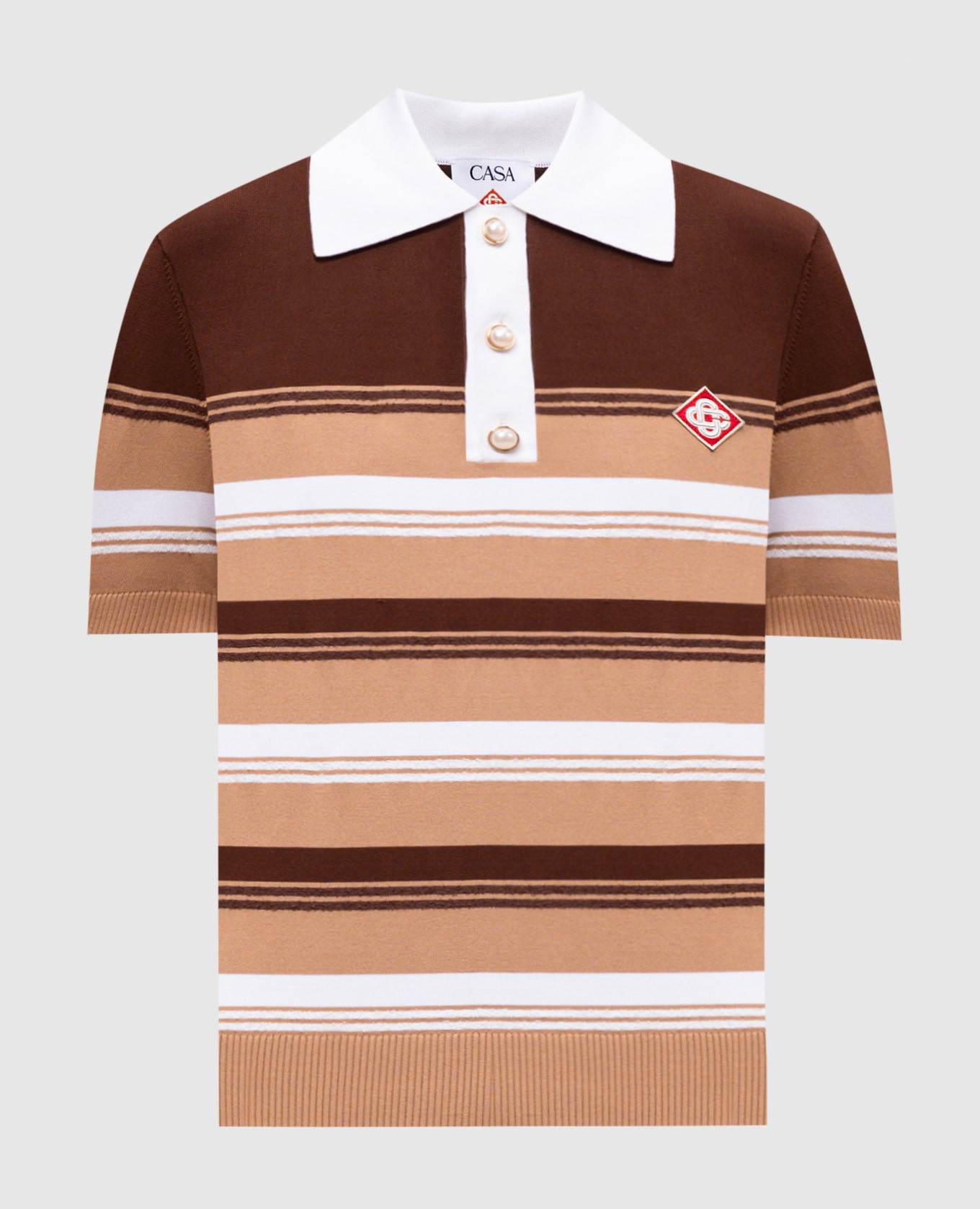 

Коричневое поло в полоску Chicano, Коричневый, Поло