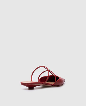 Valentino Красные кожаные мюли. 4W0S0IZ2ACT