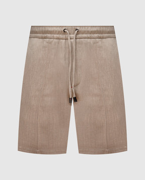 ISAIA Бежевые шорты из льна PNC02194050
