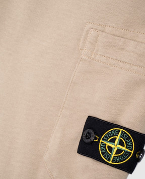 Stone Island Детские бежевые джогеры с патчем логотипа K1S166200005S004014