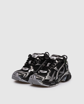Balenciaga Чорні кросівки Runner з логотипом 772774W3RMU