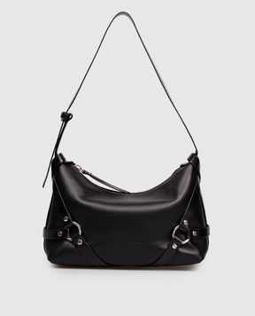 Ann Demeulemeester Чорна шкіряна сумка-хобо Tamar B0013258LT176