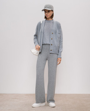 Ermanno Scervino Серый кардиган из кашемира D455N306TFQ