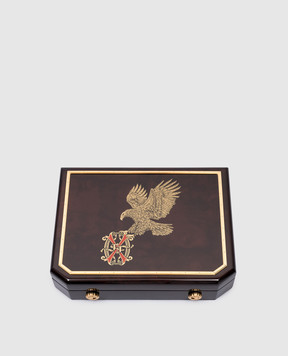 Stefano Ricci Коричневый дорожный хьюмидор Opus X for SR из дерева на восемь сигар XBSG08MPO2BRW001