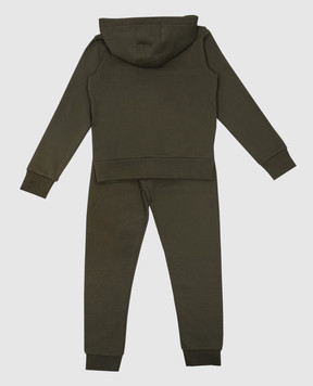 Moncler ENFANT Дитячий зелений спортивний костюм з логотипом 8M00013899PS1214