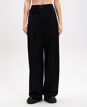 Alexander Wang Черные брюки Boxer с шерстью 1WC1254784
