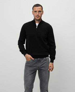 Brunello Cucinelli Черный джемпер из кашемира M2200124