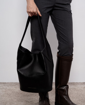 Brunello Cucinelli Чорна шкіряна сумка з логотипом MBGED2751P