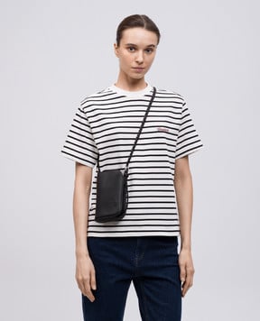 J&M DAVIDSON Чорна шкіряна сумка Pico Quiver з плетінням LPCQ0BRTNAN