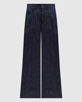 Brunello Cucinelli Сині джинси з патчем логотипа MB125P5658