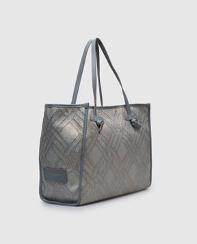 Gianni Chiarini Бежева плетена сумка-тоут Marcella з логотипом BS6850CAPRI