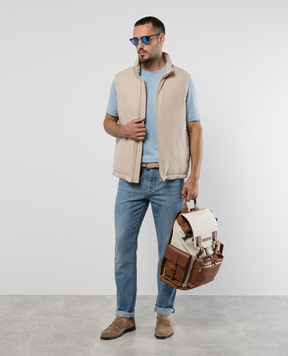 Brunello Cucinelli Блакитні джинси з ефектом потертості M0Z37D3210
