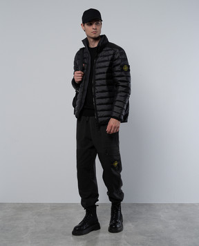 Stone Island Чорний джемпер з вовни з нашивкою логотипа 8115510C4