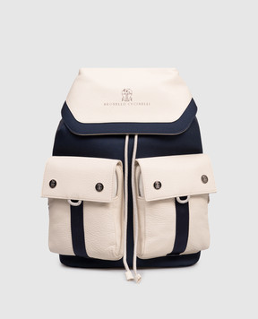 Brunello Cucinelli Дитячий комбінований рюкзак з логотипом BGLECB127