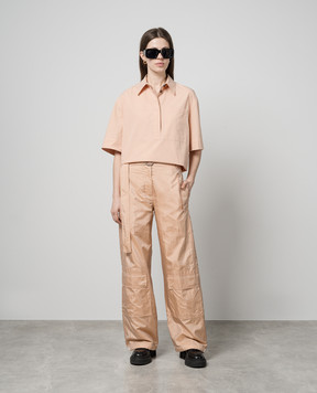 Jil Sander Бежева блуза прямого крою J40DL0134J45127