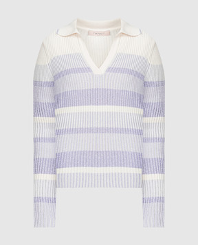Twinset Фиолетовый пуловер с люрексом 241TP3381