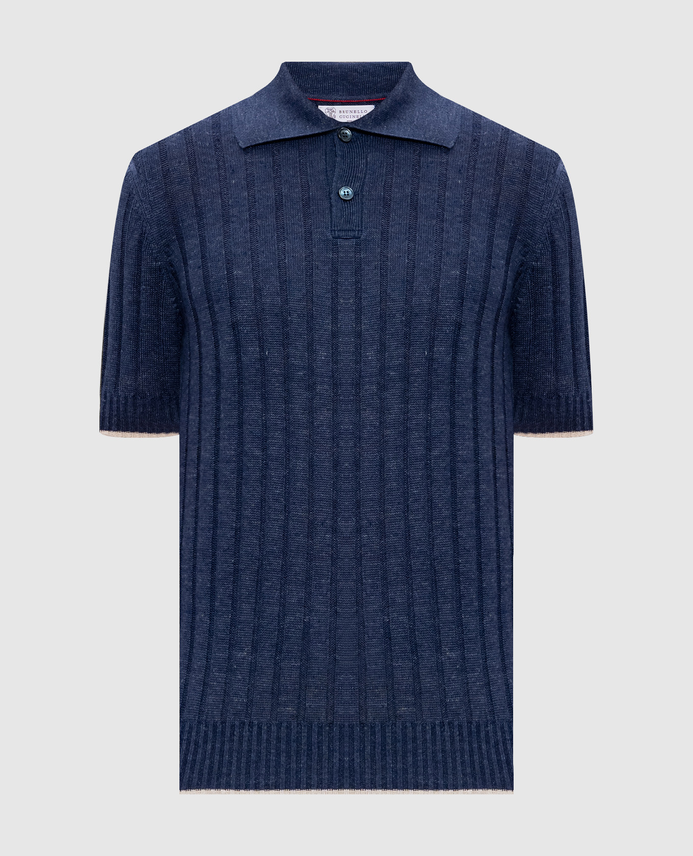 

Синее поло с льном, Синий, Поло