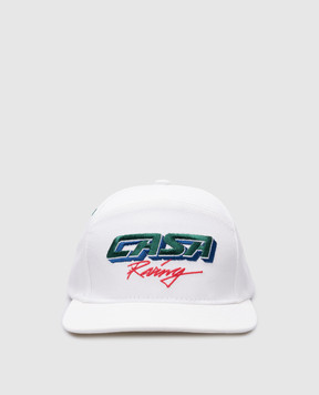 Casablanca Біла кепка Casa Racing з вишивкою AS24HAT00802